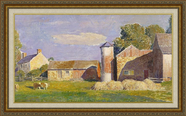 Farm w gold frame